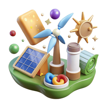 magnificent creative Clean Energy Sources Icons Set Transparent Background png