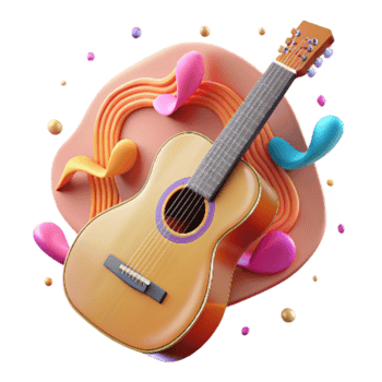 dramatic rustic Flamenco Guitar Isolated Transparent Background premium png