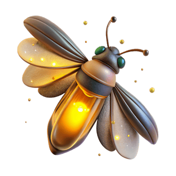 stunning minimalist Firefly Losing Its Glow to Light Pollution Transparent Background original png