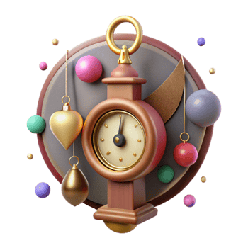 vibrant rustic Antique Clock Pendulum Detail Cutout high resolution png