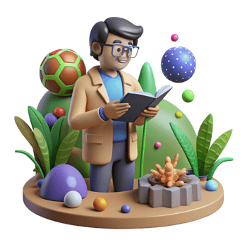 magnificent abstract Ecologist Studying Nature Isolated professional png