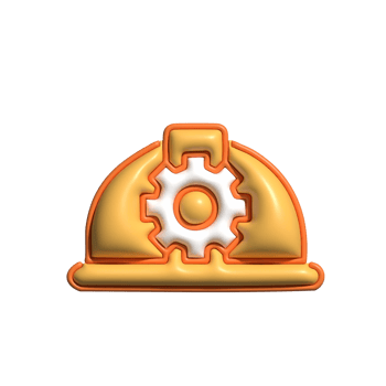 Modern 3D High Hat with Gear Icon Retro Mechanics and Steampunk Design png