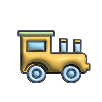 3D Render of Steam Train Icon Vintage Transportation and Industrial Revolution Symbol png