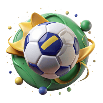 vibrant artistic Brazilian Soccer Ball Classic Design Isolated original png