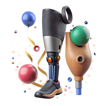 impressive contemporary Bionic Leg Prosthetic Limb Carbon Fiber Finish Cutout detailed png