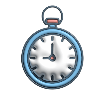 3D Render of Vintage Pocket Watch Icon Classic Timepiece and Antique Symbol png