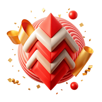 stunning minimalist Dynamic Red Chevron Design Cutout png