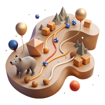 impressive creative Computer Generated of Animal Migration Route Dynamic Lines Transparent Background high quality png