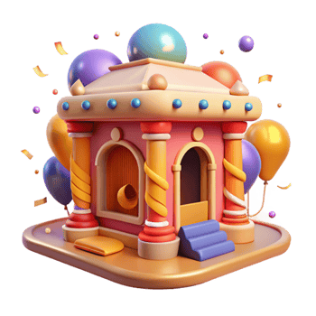 magnificent modern Colorful Illustration of an Ancient Trading Post Cutout high quality png