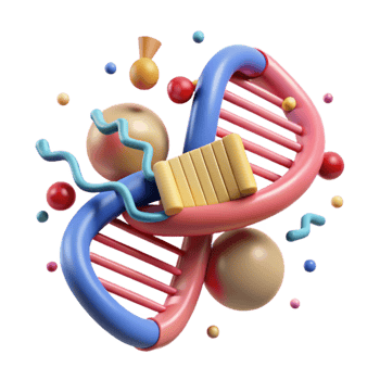 vibrant creative Genetic Mutation Diagram Isolated Cutout exclusive png