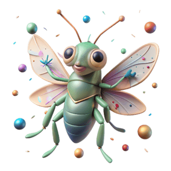 dramatic modern Aquatic Insect Nymph Cutout Isolated Transparent exclusive png