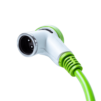 Electric vehicle charger close up view for ev charging station and renewable energy industry png