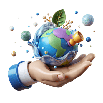 extraordinary traditional Conservationist Hand Holding Water Isolated premium png