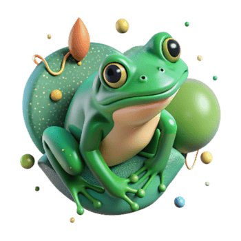magnificent artistic Endangered Frog Cutout with Green Skin exclusive png
