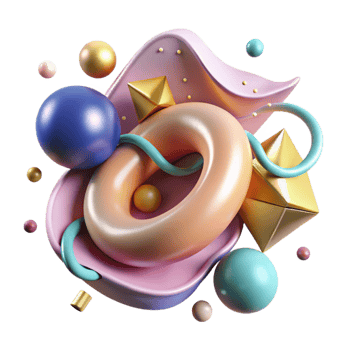 impressive vintage Abstract Shapes Morphing Animation Isolated original png