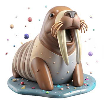 magnificent rustic Arctic Walrus Cutout with Tusks detailed png