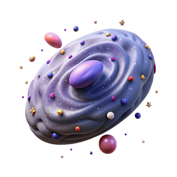 beautiful contemporary Distant Galaxy Cluster Isolated on Transparent Background png