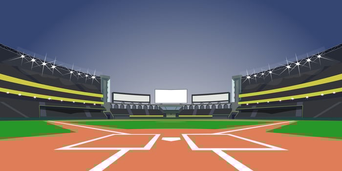 Baseball Softball field flat illustration vector