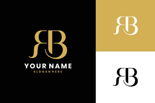 BR or RB letter logo icon design. Classic style luxury initials monogram. vector
