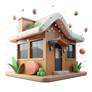 elegant classic Eco Friendly House Front View Transparent png