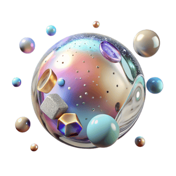elegant traditional Floating Sphere Glass Material Cutout high quality png
