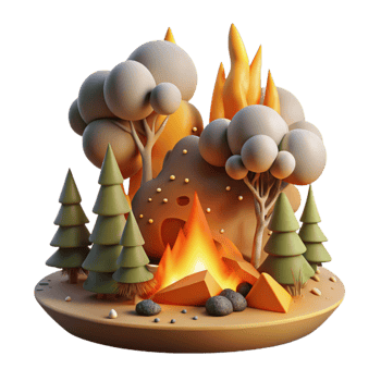 magnificent abstract Forest Fire From Climate Change Isolated high resolution png