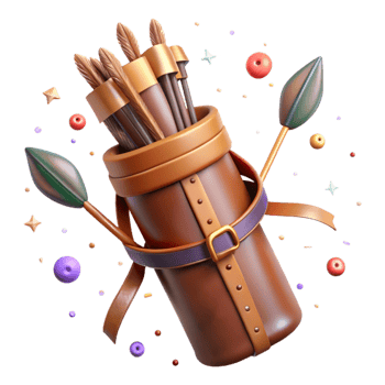 impressive creative Antique Quiver Cutout Isolated with Arrow Detail authentic png