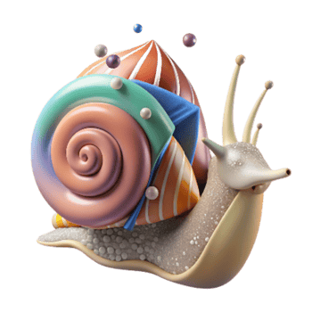 vibrant abstract Freshwater Snail Cutout Isolated Shell Detail professional png