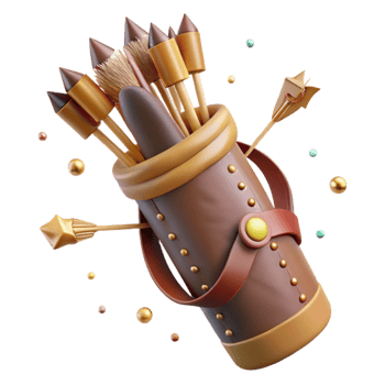 serene classic Antique Quiver Cutout Isolated with Arrow Detail genuine png