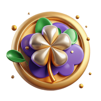 impressive rustic Club Symbol with Three Leaf Clover Isolated high resolution png