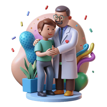 stunning creative Doctor Comforting Patient Soft Lighting Cutout png