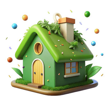 stunning traditional Eco Friendly House with Solar Panels Cutout detailed png