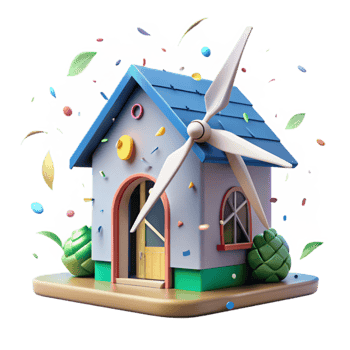 dramatic minimalist Eco Friendly House with Solar Panels Cutout high resolution png