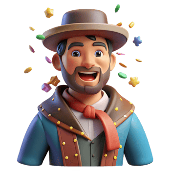 vibrant minimalist Argentinian Gaucho with Boleadoras Isolated Element original png