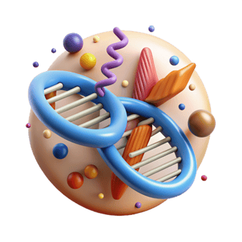 beautiful artistic Genetic Adaptation Icon Isolated on White professional png