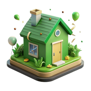 wonderful modern Eco Friendly House with Solar Panels Cutout authentic png