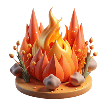 beautiful artistic Forest Fire Flames Burning Cutout Orange Red Hues original png