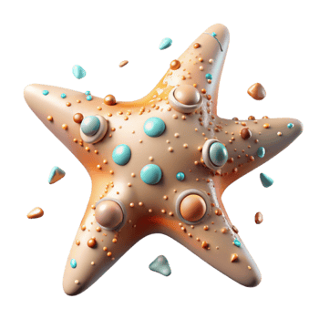 magnificent minimalist Brittle Starfish Affected by Low Ph Ocean Water Transparent Background genuine png