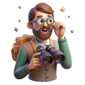 wonderful modern Conservationist Holding Binoculars Cutout genuine png