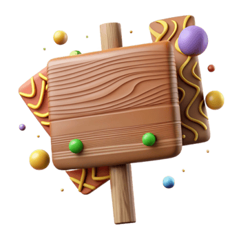 wonderful artistic Brown Wooden Sign Blank Template Isolated original png