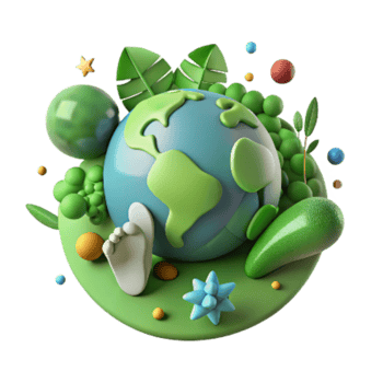 impressive traditional Deforestation Illustration Footprint on Earth Cutout Green Tint professional png
