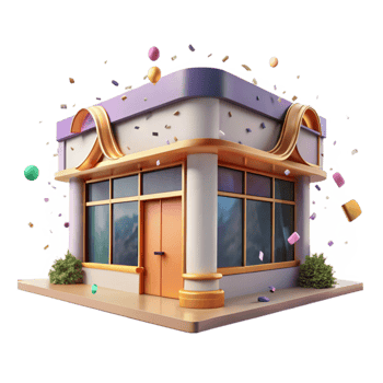 magnificent minimalist Building Facade Perspective View Transparent Background genuine png