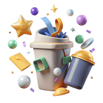 beautiful artistic Community Recycling Waste Transparent Background high resolution png