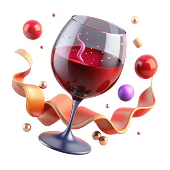 extraordinary rustic Glass of Red Wine Transparent Background detailed png