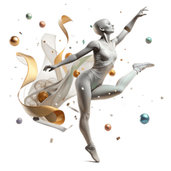 wonderful artistic Fluid Contemporary Dance Pose Isolated on White premium png