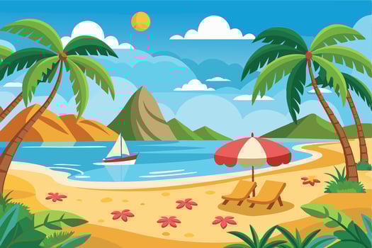 Shallow Water Beach Art vector