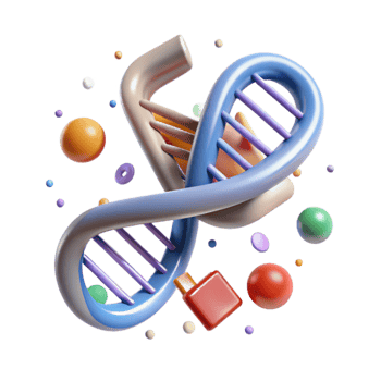 dramatic minimalist Genetic Code Transparent Background high quality png