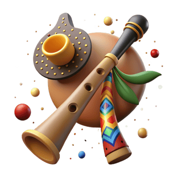 vibrant creative Didgeridoo Player Aboriginal Art Inspired Isolated Element png