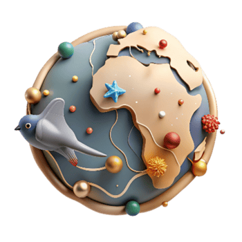 wonderful classic Continent Outlines with Bird Flight Paths Transparent original png