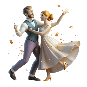 magnificent artistic Ballroom Waltz Graceful Turn Transparent Background Elegant Movement authentic png